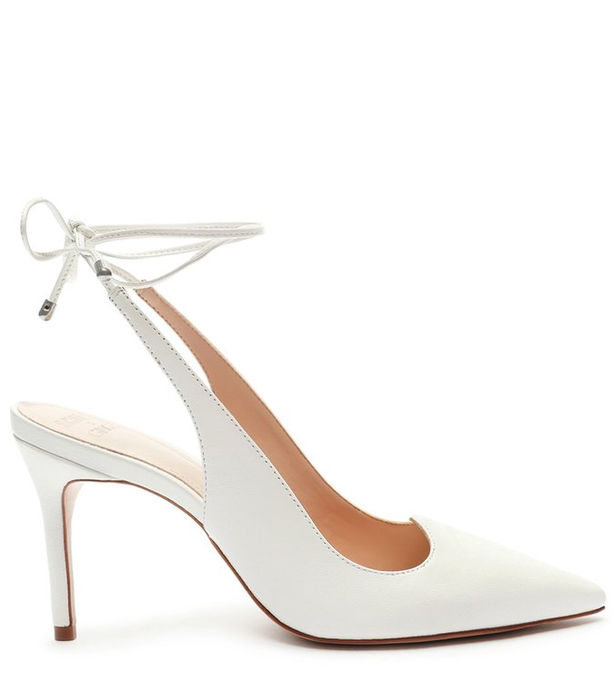Schutz x Ginger Scarpin Lace-Up Branco Schutz x Ginger Scarpin Lace-Up Branco