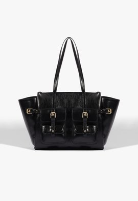 Bolsa Shopping Bea Couro Preta