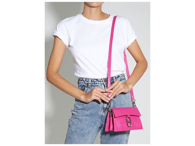Crossbody A to Z Lezard Pink Crossbody A to Z Lezard Pink