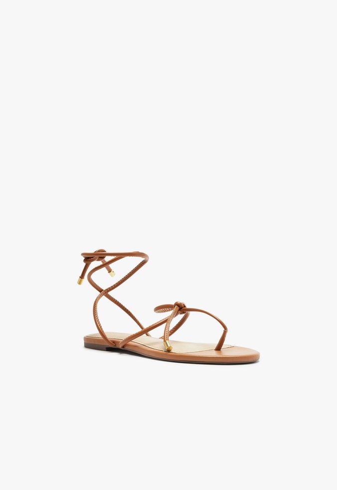 Sandália Rasteira Leslie Marrom | Schutz
