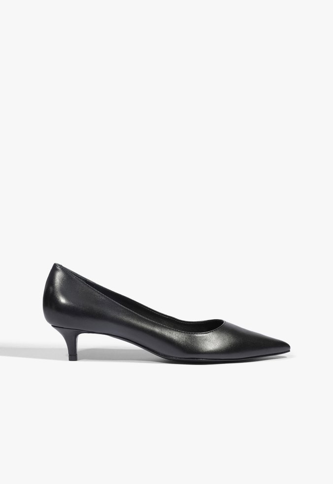 Scarpin Laura Mid Couro Preto