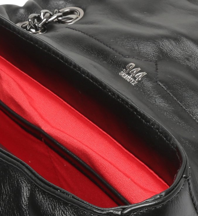 Bolsa Tiracolo Média Couro 944 Preta Bolsa Tiracolo Média Couro 944 Preta