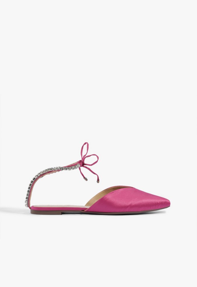 Rasteira Mule Couro Rosa