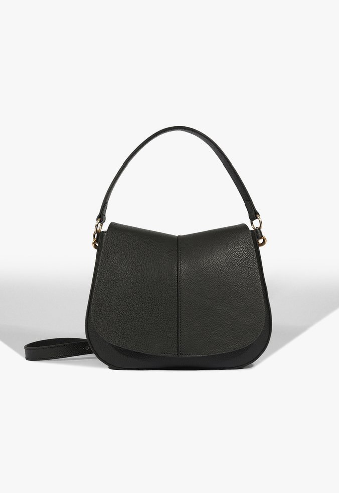 Bolsa Tiracolo Média Couro Preta