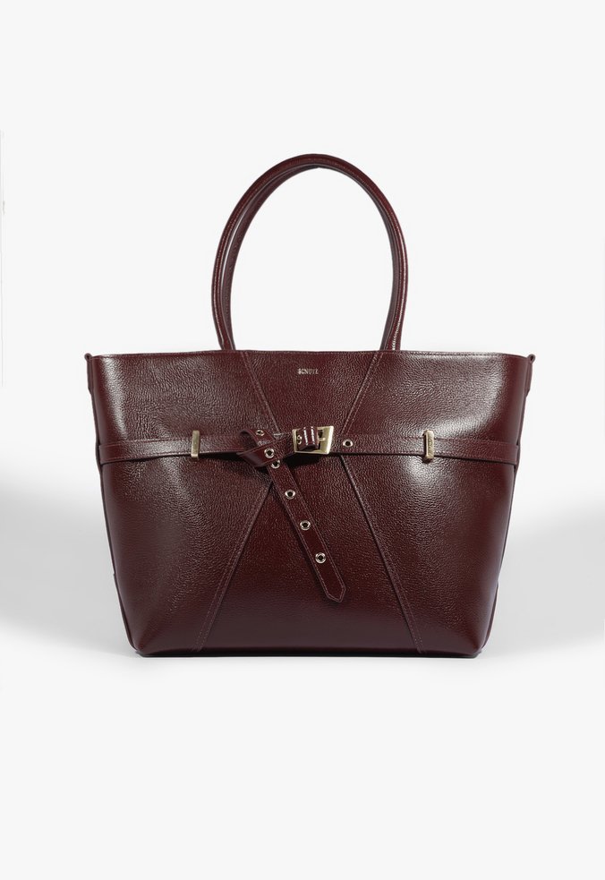 Bolsa Shopping Janet Couro Vinho