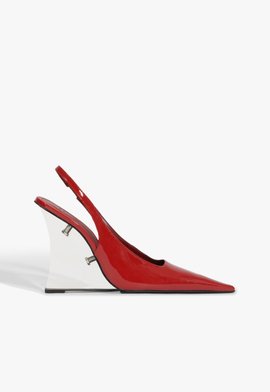 Scarpin Slingback Verniz Vermelho