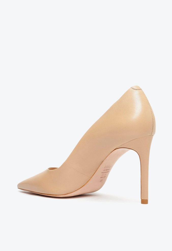 Sapato Scarpin Salto Alto Couro Verniz Bege Sapato Scarpin Salto Alto Couro Verniz Bege