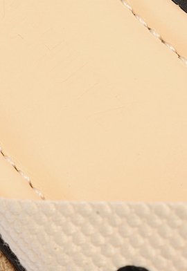 Sandália Rasteira de X Logo Corda Tecido Bege