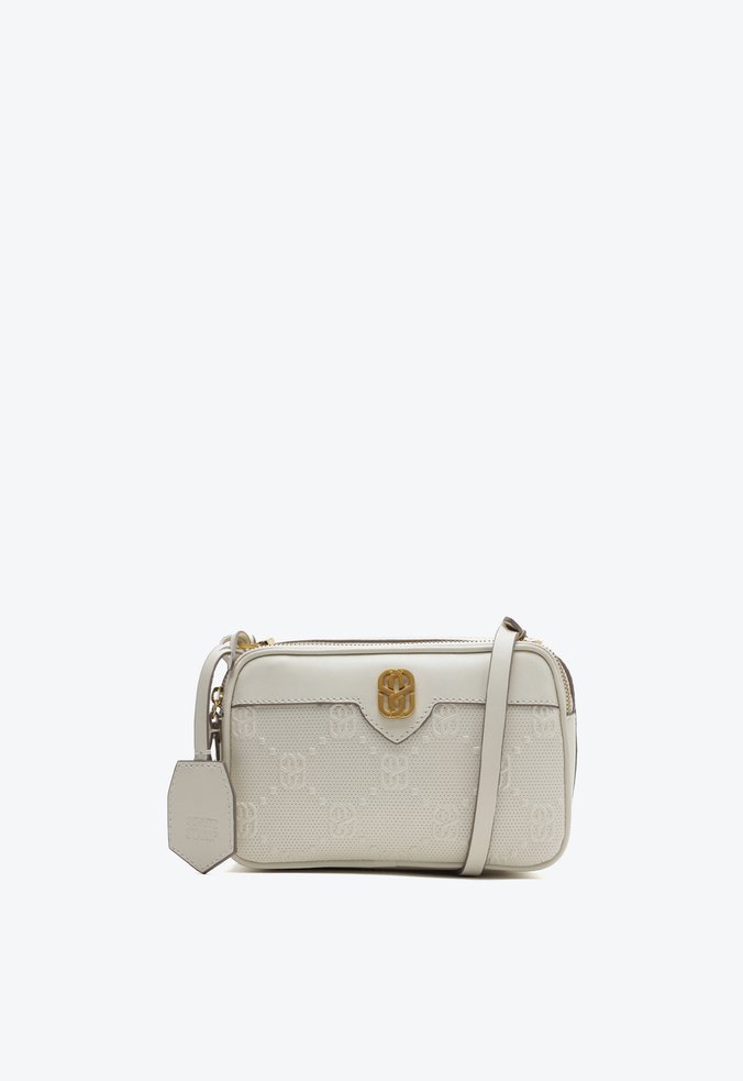 Bolsa Tiracolo Daisy Stamp Couro Branca