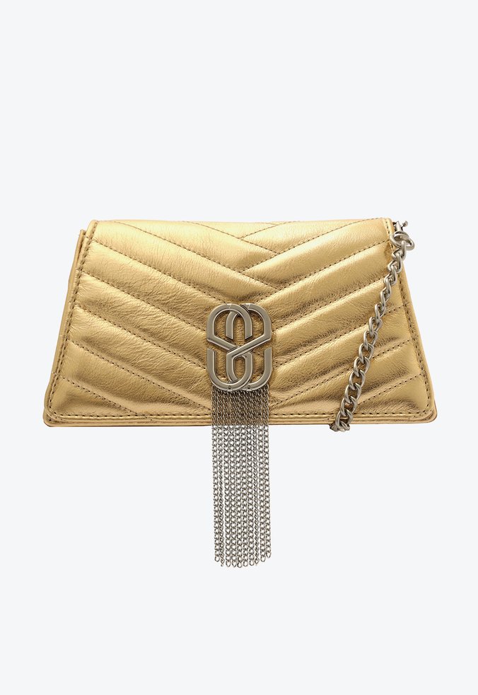 Bolsa Saucy Couro Dourada