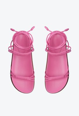 Sandália Papete Amarração Pink