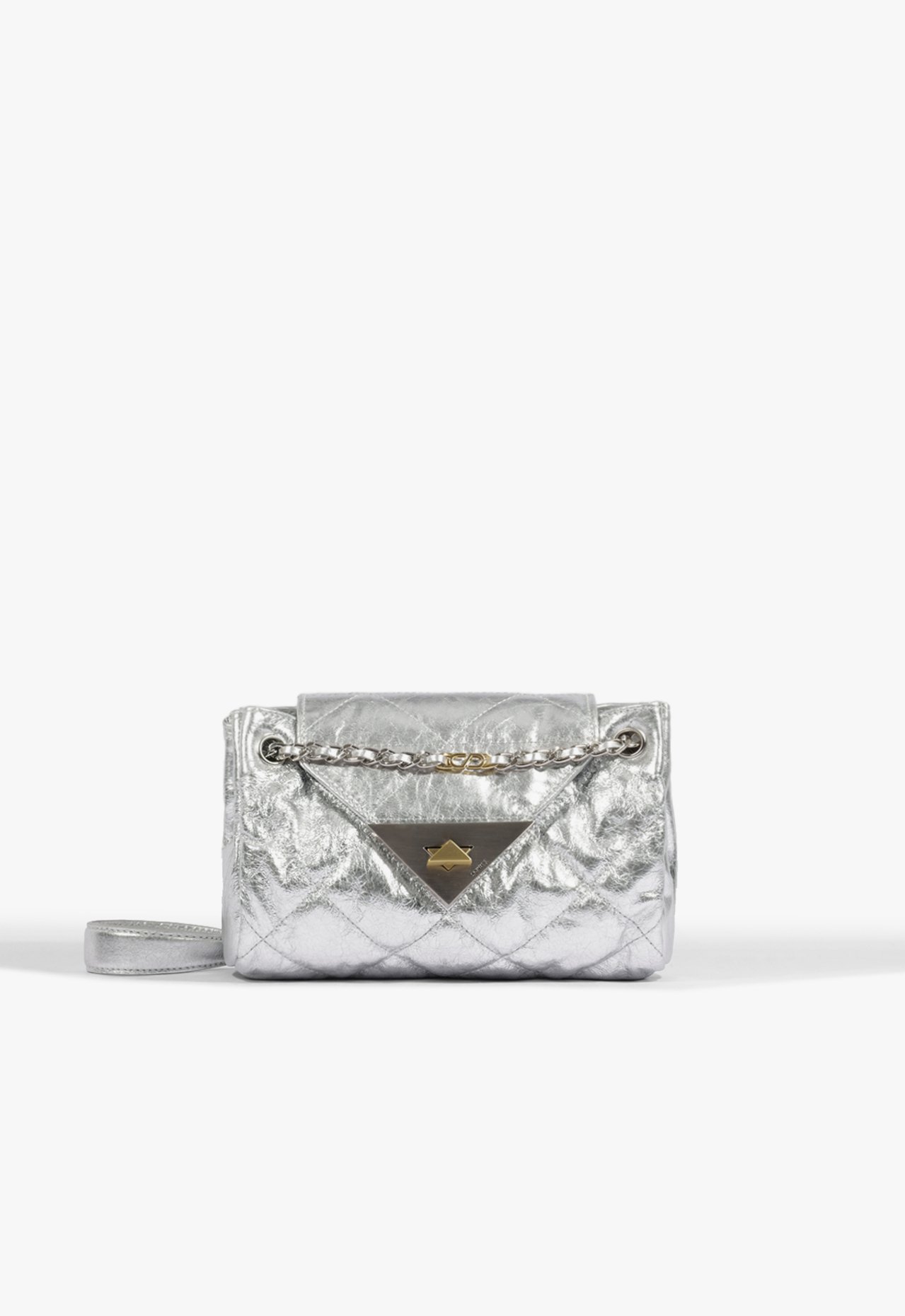 Vista 2 Bolsa Clutch S95 Couro Schutz Schutz BR Prata Schutz BR Prata