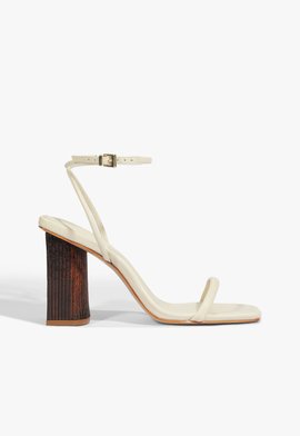 Sandália Bloco Andy Couro Off White