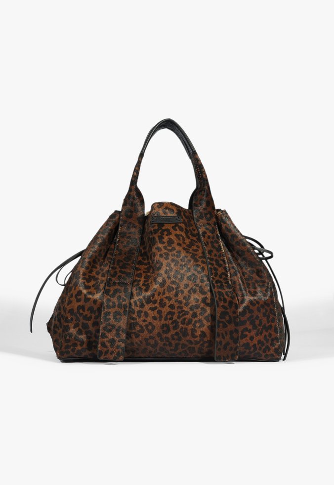 Bolsa Shopping Maxi Couro Onça