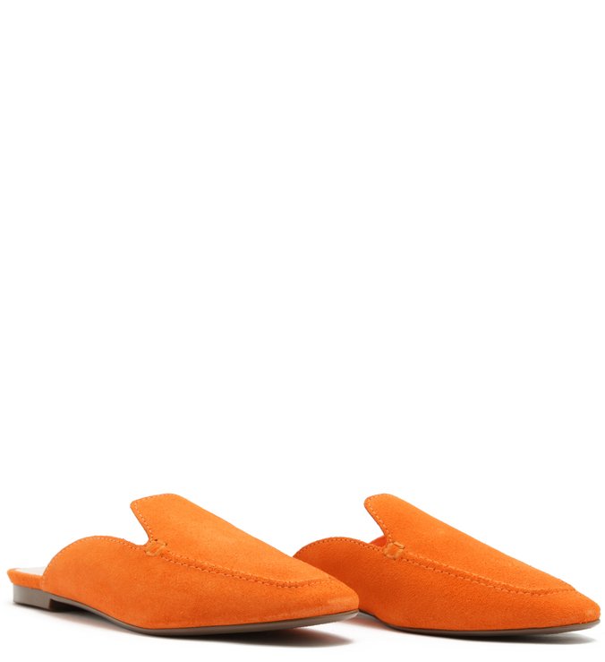 FLAT MULE COMFY SUEDE ORANGE FLAT MULE COMFY SUEDE ORANGE