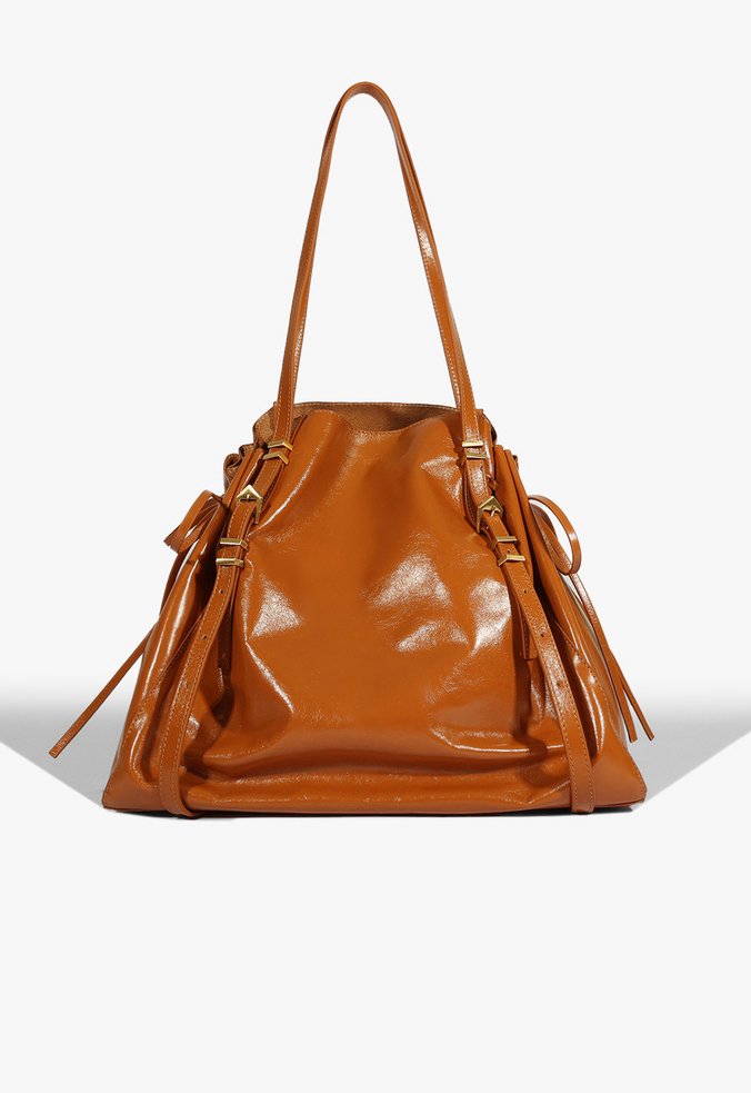 Bolsa Shopping Grande Emily Couro Marrom