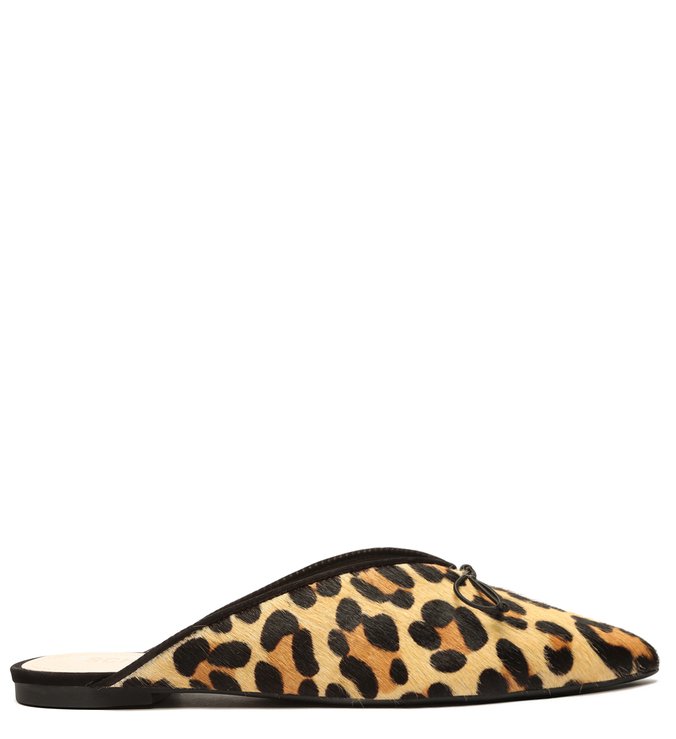 Flat Mule Verniz Leopard