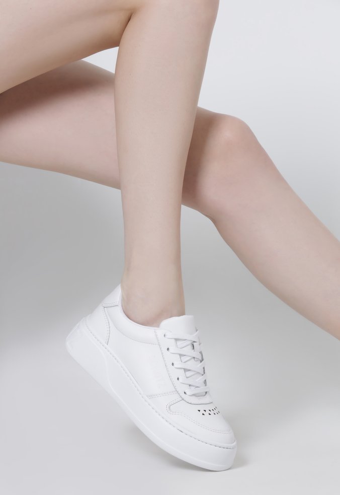 Tênis Classic Flatform Couro Branco