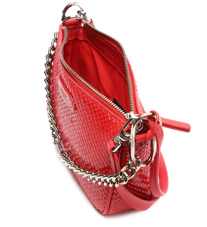 Bolsa Tiracolo Pequena Emmy Snake Vermelha Bolsa Tiracolo Pequena Emmy Snake Vermelha