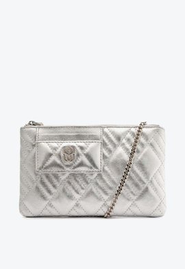 Bolsa Tiracolo Perry Couro Prata