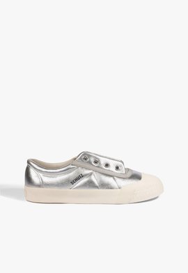Tênis Smash Couro Prata e Off White