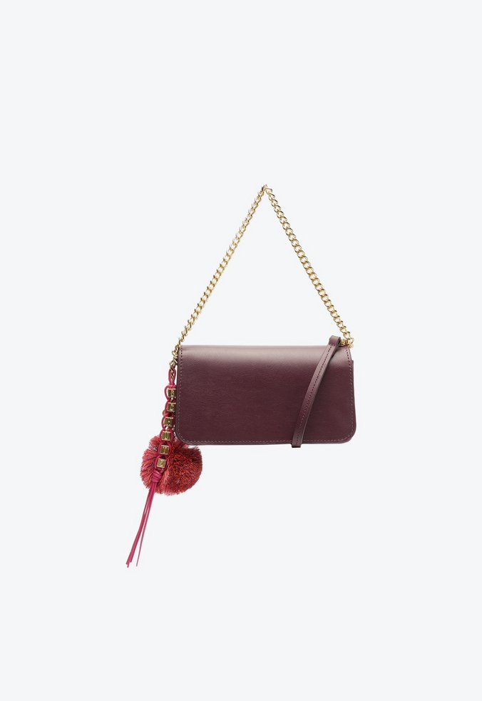 Bolsa Baguete Jasmine Couro Vinho