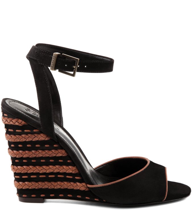 Anabela Striped Black
