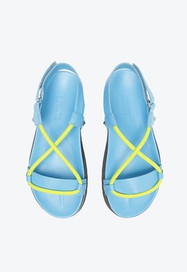 Sandália Papete Maju Sporty Corda Azul Neon