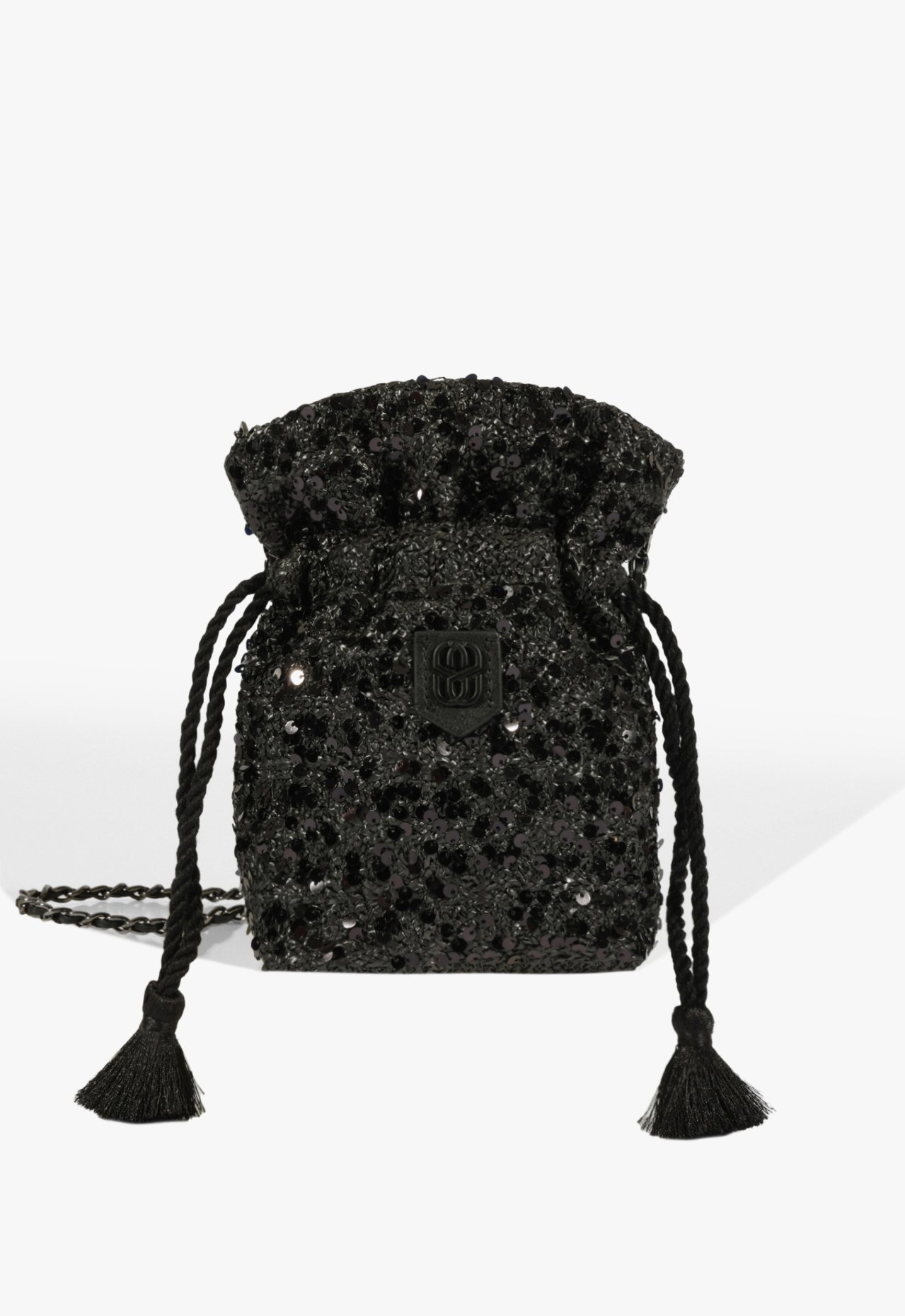 Bolsa Bucket Tiracolo Sake Ráfia Preta | Schutz