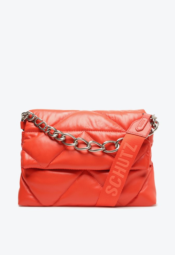Bolsa Tiracolo Média Barbara Couro Matelassê Vermelha