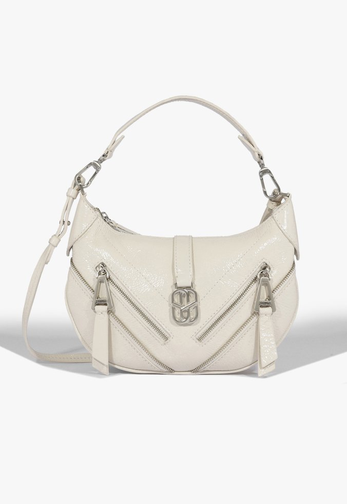 Bolsa Média Shoulder Couro Branca