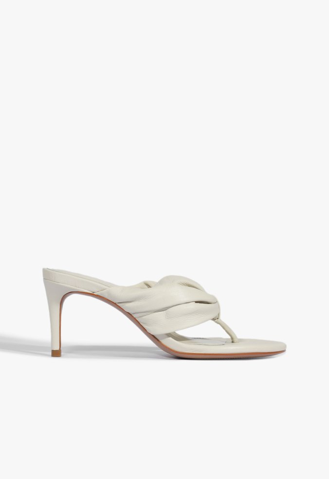 Sandália Salto Fino Willow Couro Off White