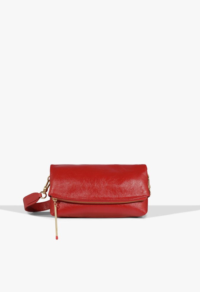 Bolsa Pequena Couro Vermelha