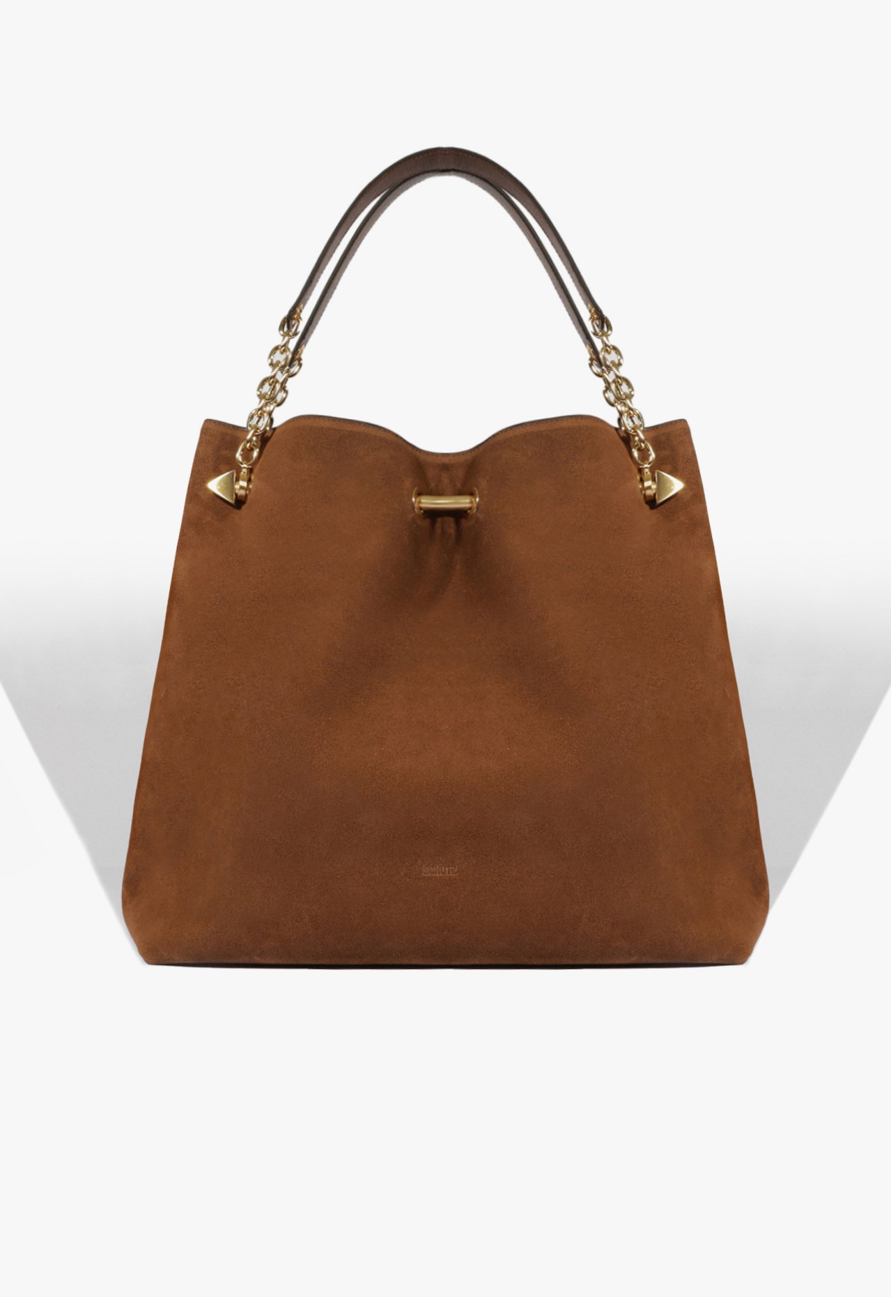 Bolsa Bucket Grande Marzie Camurça Marrom | Schutz