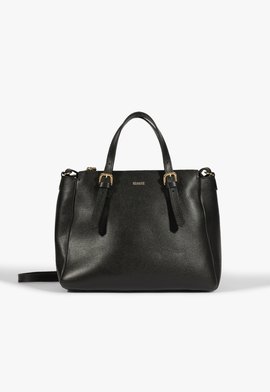 Bolsa Tote Média Sara Couro Preta