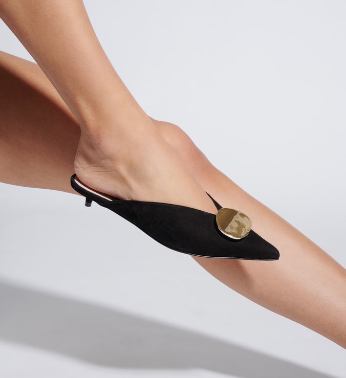 Mule Micro Heel Hardware Black Mule Micro Heel Hardware Black