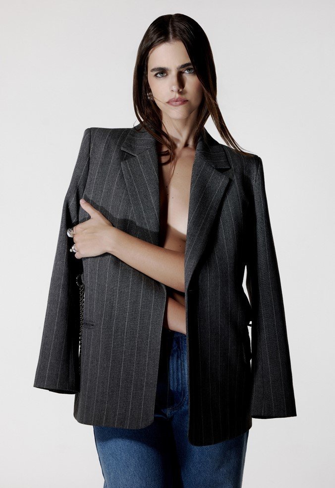 Blazer Alfaiataria Sandra Cinza
