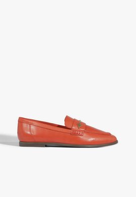 Mocassim Desmond Triangle Couro Laranja