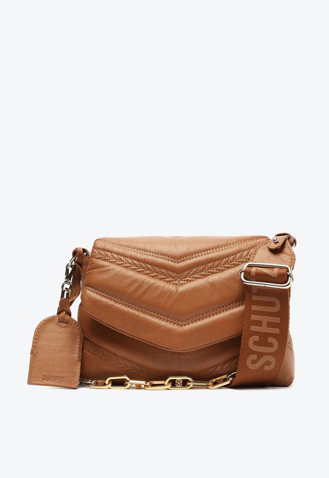 Bolsa Tiracolo Pequena Kiara Couro Marrom