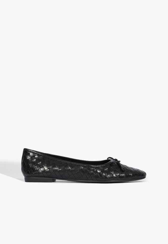 Sapatilha Casual Flats Couro Preta