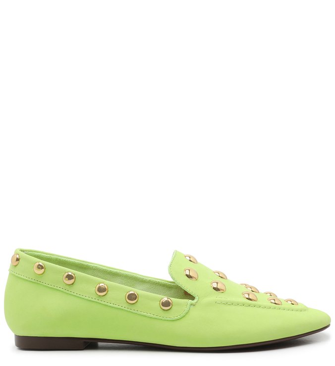 Mocassim Maxistuds Suede Pop Green