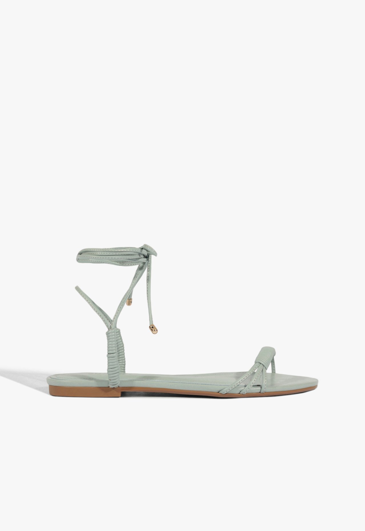 Vista 2 Sandália Rasteira Amarração Clara | Schutz Azul Azul