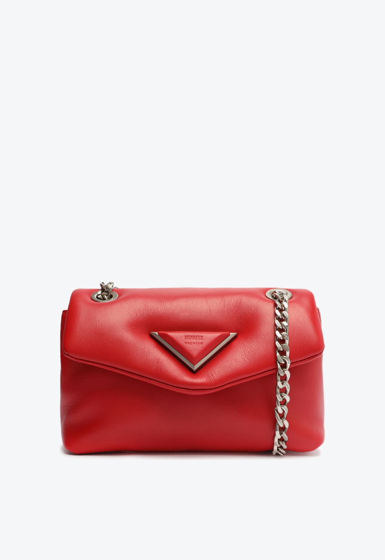 Bolsa Tiracolo Média 944 Pillow Couro Vermelha | Schutz