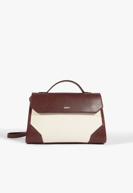 Bolsa Tote Grande Susan Lona Couro Vermelha