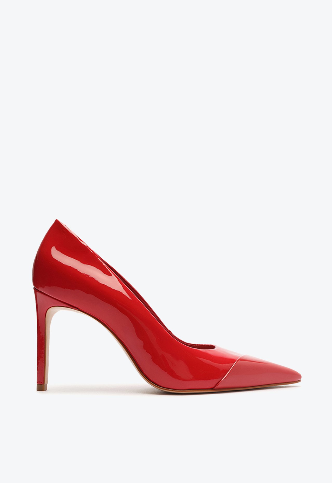 Sapato Scarpin Salto Alto Fino Verniz Vermelho Schutz