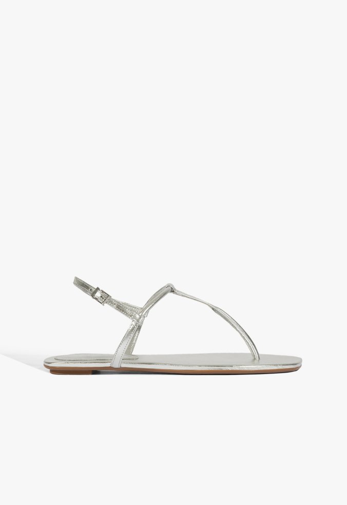 Sandália Rasteira Elsha Prata