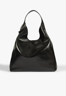 Bolsa Hobo Iga Grande Couro Preta