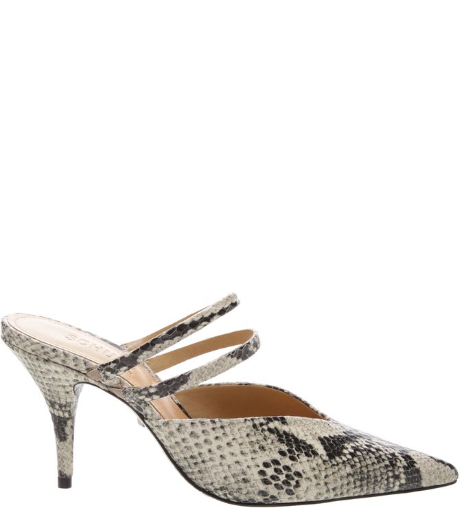 Mule Kitten Heel Straps Python Mule Kitten Heel Straps Python