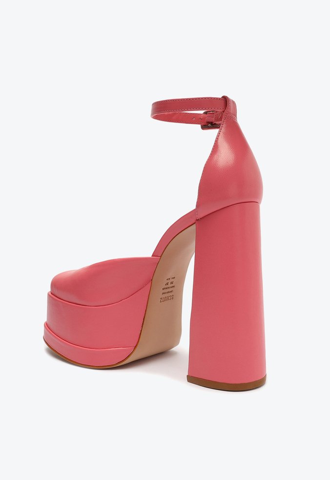 Sandália Meia Pata Couro Rosa Sandália Meia Pata Couro Rosa