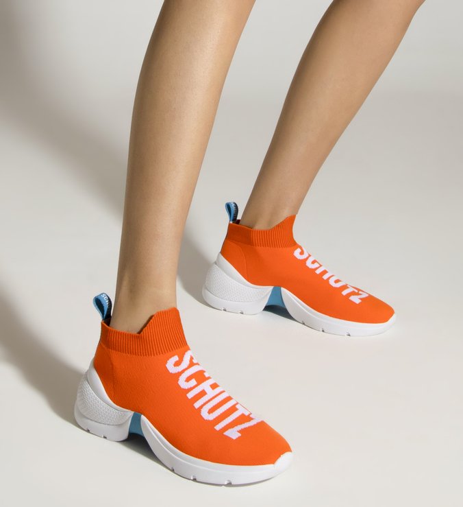 Sock Sneaker Bold Tangerine